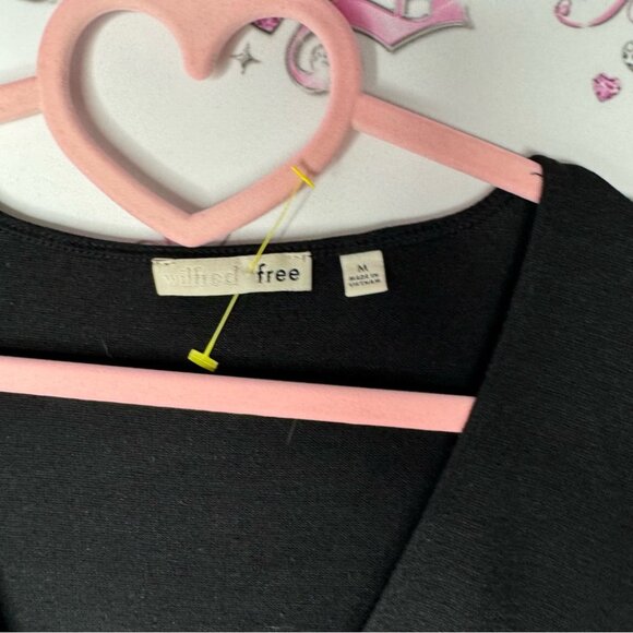 Wilfred free top shirt black stretchy soft oversized comfy lounge aritzia - Picture 3 of 5